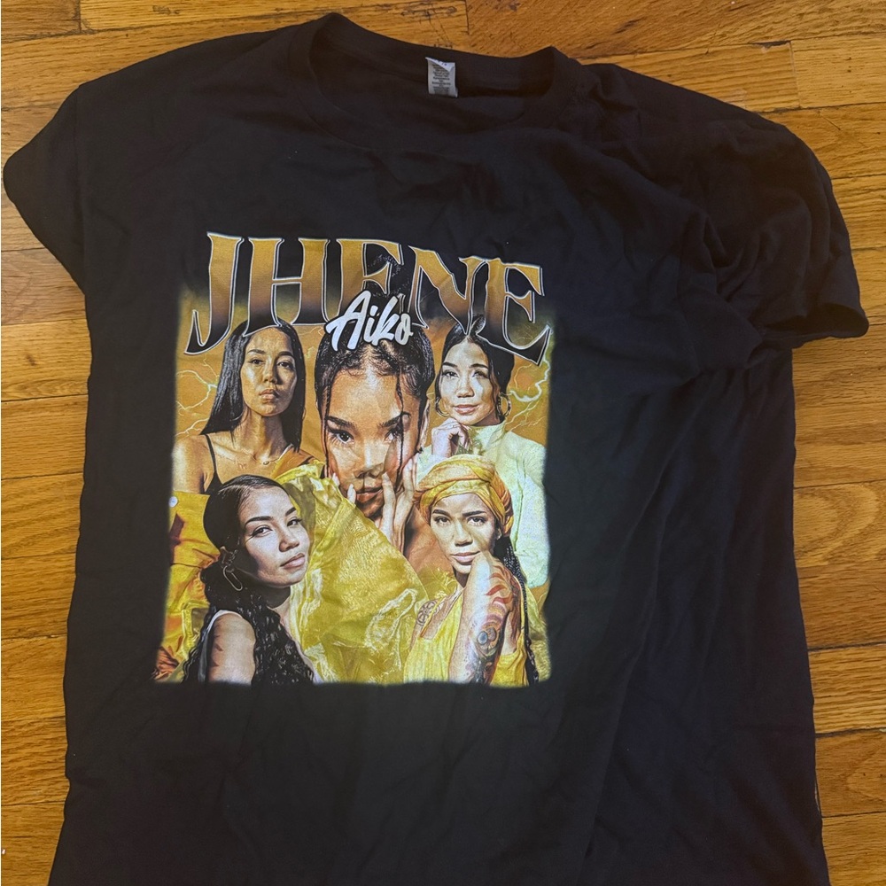 Black Graphic T-Shirt with Jhene Aiko Design